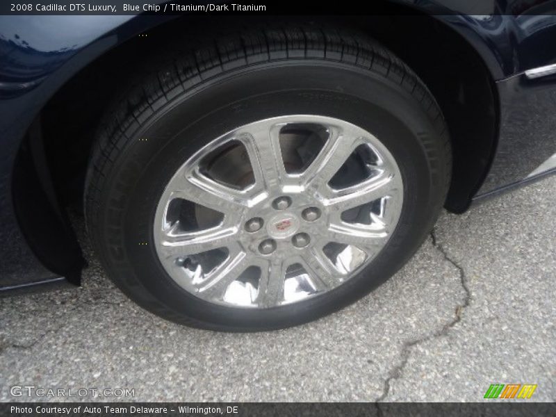 Blue Chip / Titanium/Dark Titanium 2008 Cadillac DTS Luxury