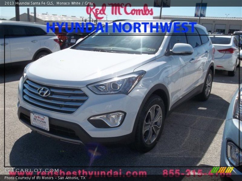 Monaco White / Gray 2013 Hyundai Santa Fe GLS