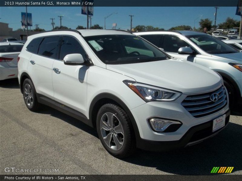 Monaco White / Gray 2013 Hyundai Santa Fe GLS