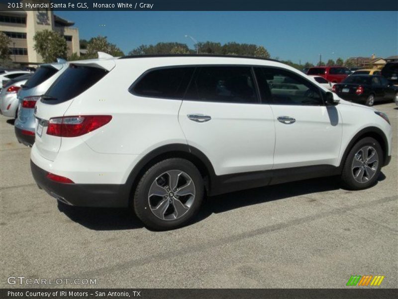Monaco White / Gray 2013 Hyundai Santa Fe GLS