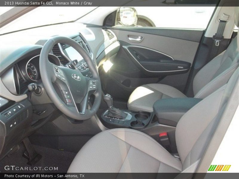 Monaco White / Gray 2013 Hyundai Santa Fe GLS