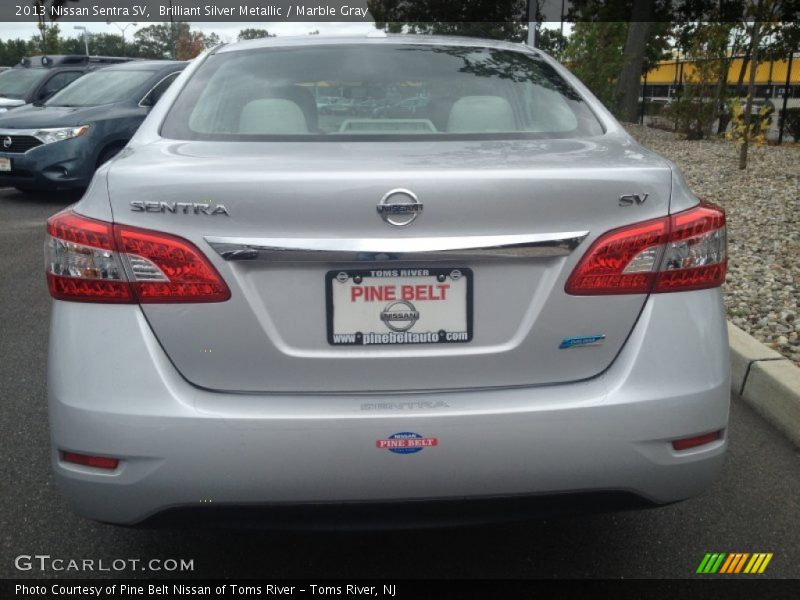 Brilliant Silver Metallic / Marble Gray 2013 Nissan Sentra SV