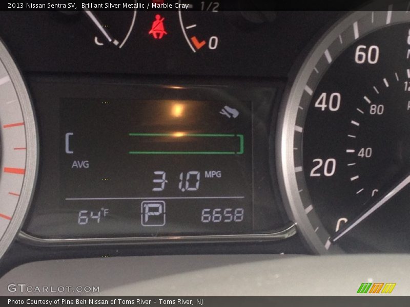 Brilliant Silver Metallic / Marble Gray 2013 Nissan Sentra SV