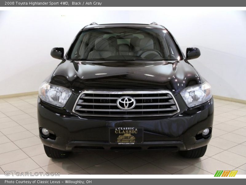 Black / Ash Gray 2008 Toyota Highlander Sport 4WD
