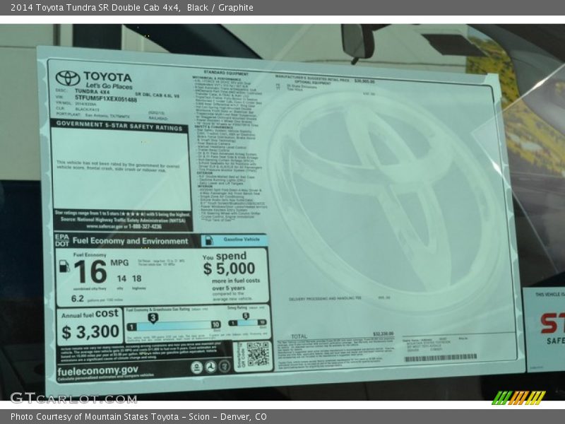 Black / Graphite 2014 Toyota Tundra SR Double Cab 4x4