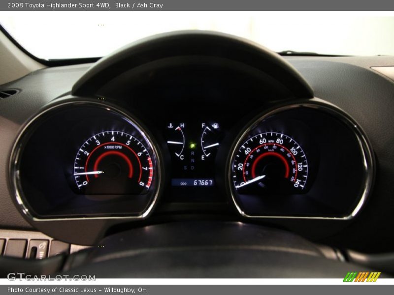 Black / Ash Gray 2008 Toyota Highlander Sport 4WD