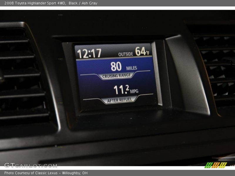 Black / Ash Gray 2008 Toyota Highlander Sport 4WD