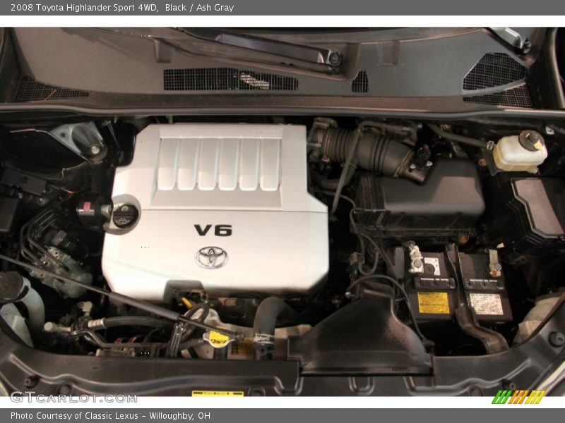 Black / Ash Gray 2008 Toyota Highlander Sport 4WD