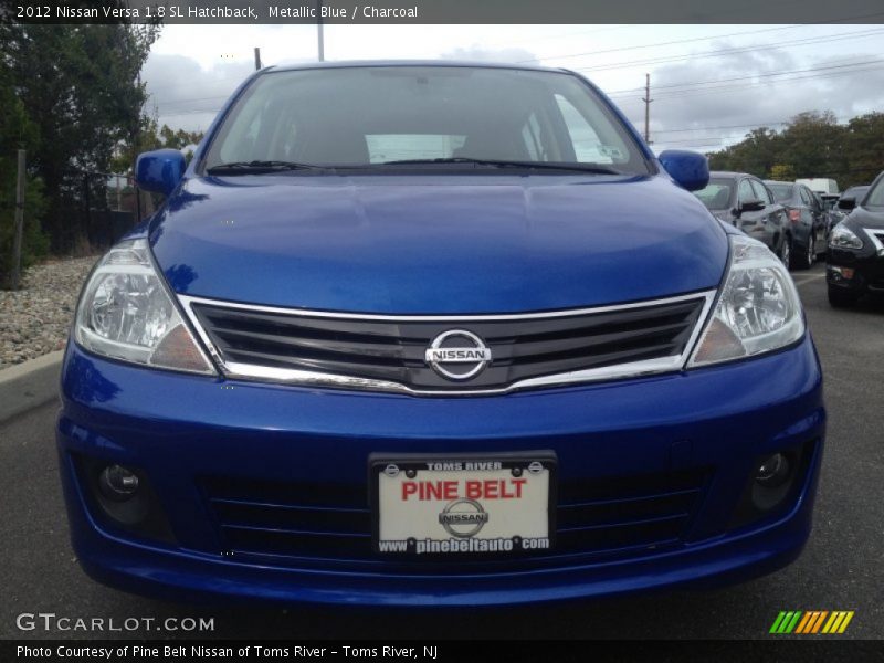 Metallic Blue / Charcoal 2012 Nissan Versa 1.8 SL Hatchback