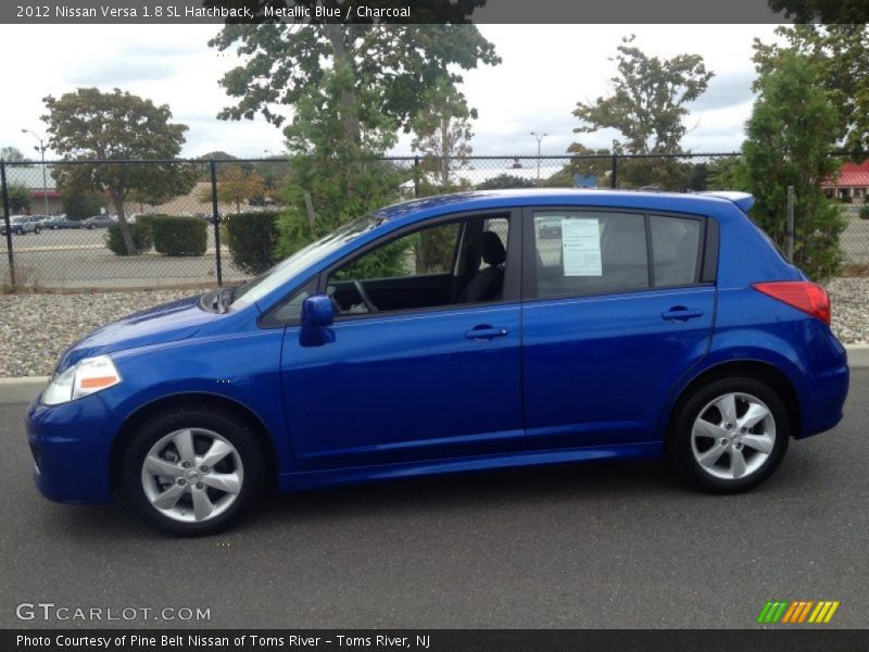 Metallic Blue / Charcoal 2012 Nissan Versa 1.8 SL Hatchback