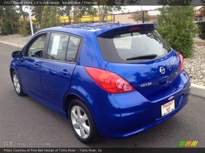 Metallic Blue / Charcoal 2012 Nissan Versa 1.8 SL Hatchback