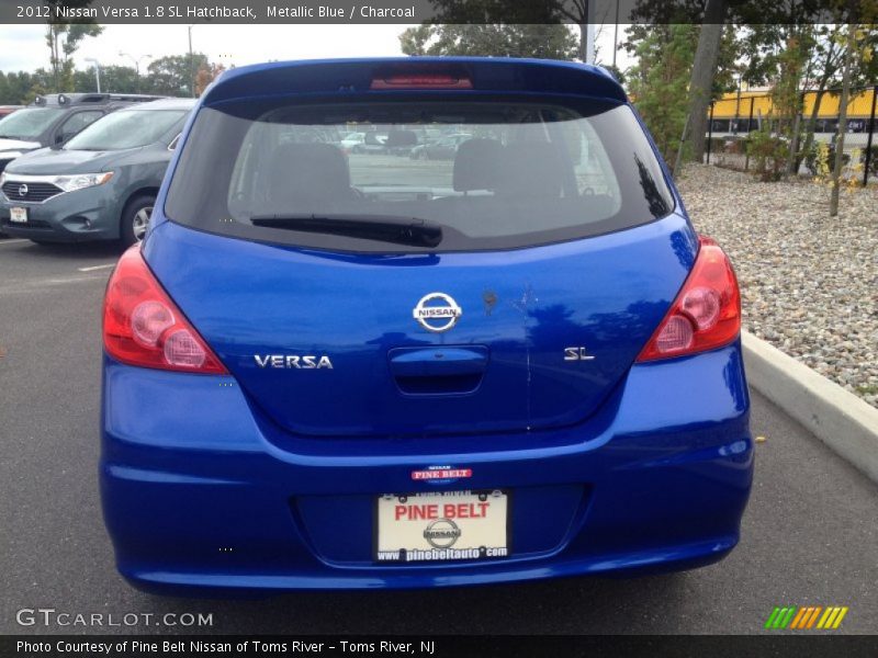 Metallic Blue / Charcoal 2012 Nissan Versa 1.8 SL Hatchback