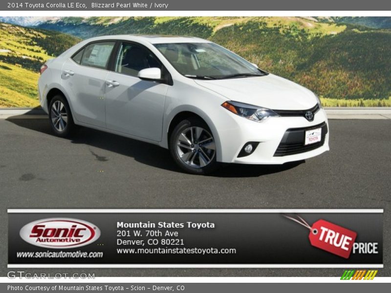 Blizzard Pearl White / Ivory 2014 Toyota Corolla LE Eco