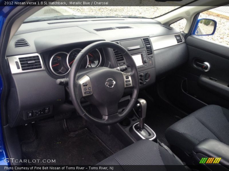 Metallic Blue / Charcoal 2012 Nissan Versa 1.8 SL Hatchback