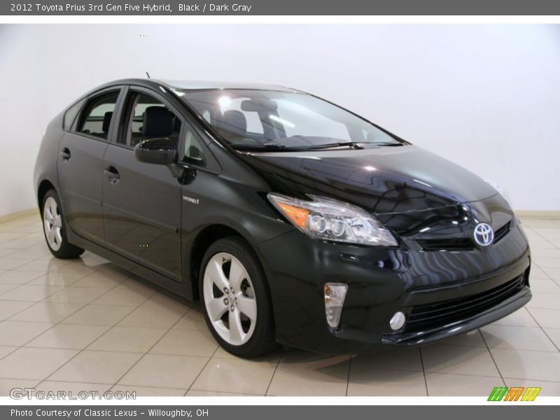 Black / Dark Gray 2012 Toyota Prius 3rd Gen Five Hybrid
