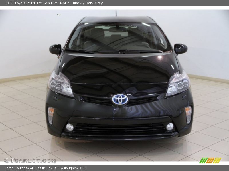 Black / Dark Gray 2012 Toyota Prius 3rd Gen Five Hybrid