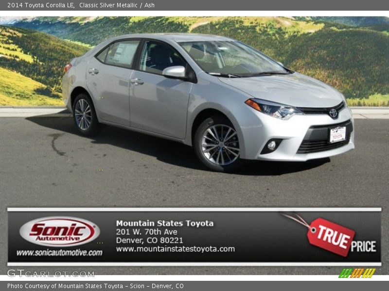 Classic Silver Metallic / Ash 2014 Toyota Corolla LE