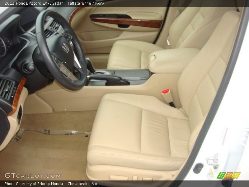 Front Seat of 2012 Accord EX-L Sedan