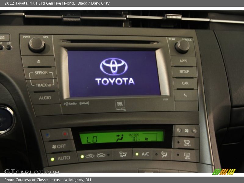 Black / Dark Gray 2012 Toyota Prius 3rd Gen Five Hybrid
