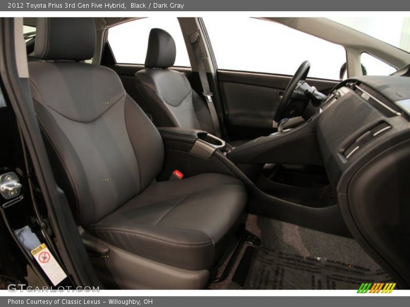 Black / Dark Gray 2012 Toyota Prius 3rd Gen Five Hybrid