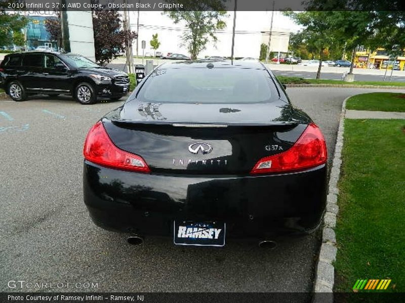 Obsidian Black / Graphite 2010 Infiniti G 37 x AWD Coupe