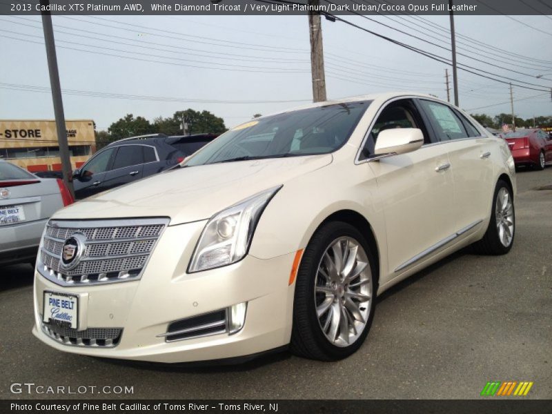 White Diamond Tricoat / Very Light Platinum/Dark Urban/Cocoa Opus Full Leather 2013 Cadillac XTS Platinum AWD