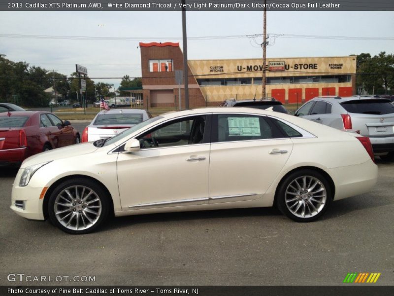 White Diamond Tricoat / Very Light Platinum/Dark Urban/Cocoa Opus Full Leather 2013 Cadillac XTS Platinum AWD