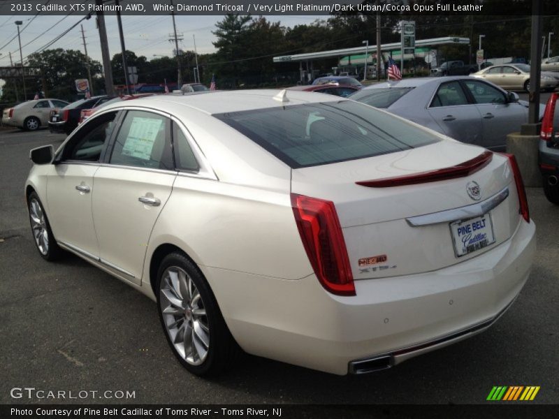 White Diamond Tricoat / Very Light Platinum/Dark Urban/Cocoa Opus Full Leather 2013 Cadillac XTS Platinum AWD