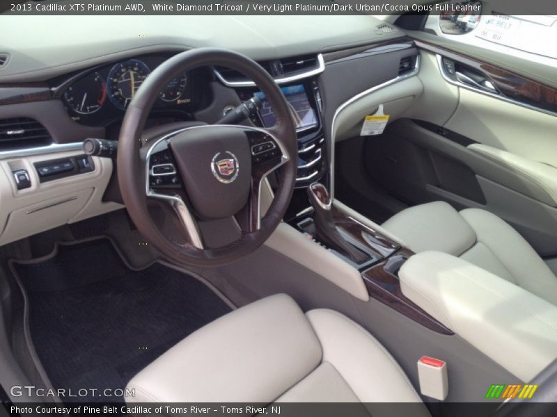 White Diamond Tricoat / Very Light Platinum/Dark Urban/Cocoa Opus Full Leather 2013 Cadillac XTS Platinum AWD