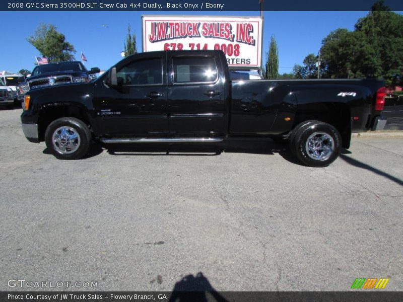 Black Onyx / Ebony 2008 GMC Sierra 3500HD SLT Crew Cab 4x4 Dually