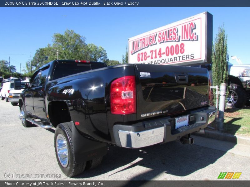 Black Onyx / Ebony 2008 GMC Sierra 3500HD SLT Crew Cab 4x4 Dually