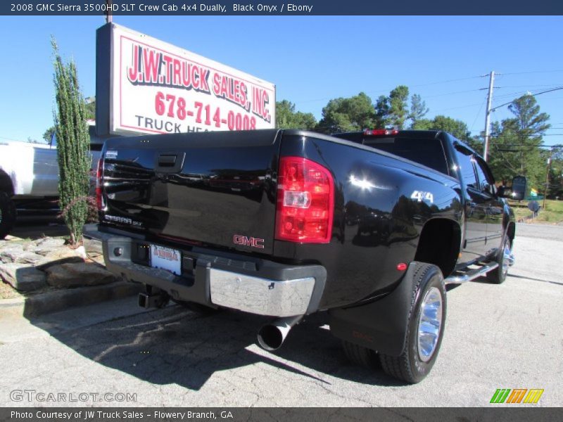 Black Onyx / Ebony 2008 GMC Sierra 3500HD SLT Crew Cab 4x4 Dually