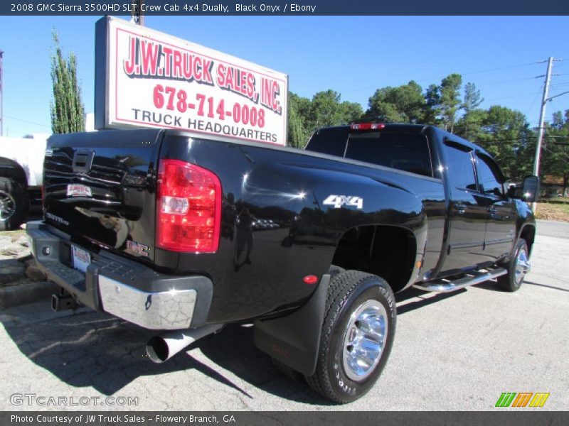 Black Onyx / Ebony 2008 GMC Sierra 3500HD SLT Crew Cab 4x4 Dually