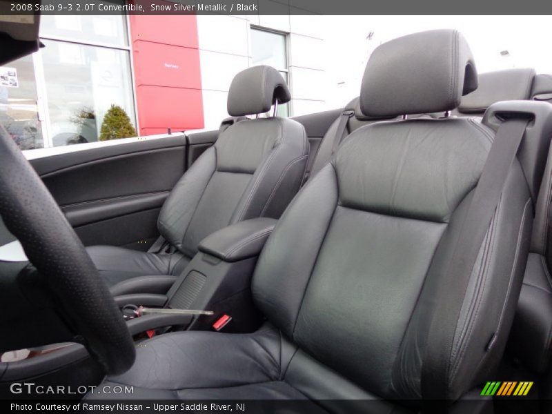 Snow Silver Metallic / Black 2008 Saab 9-3 2.0T Convertible