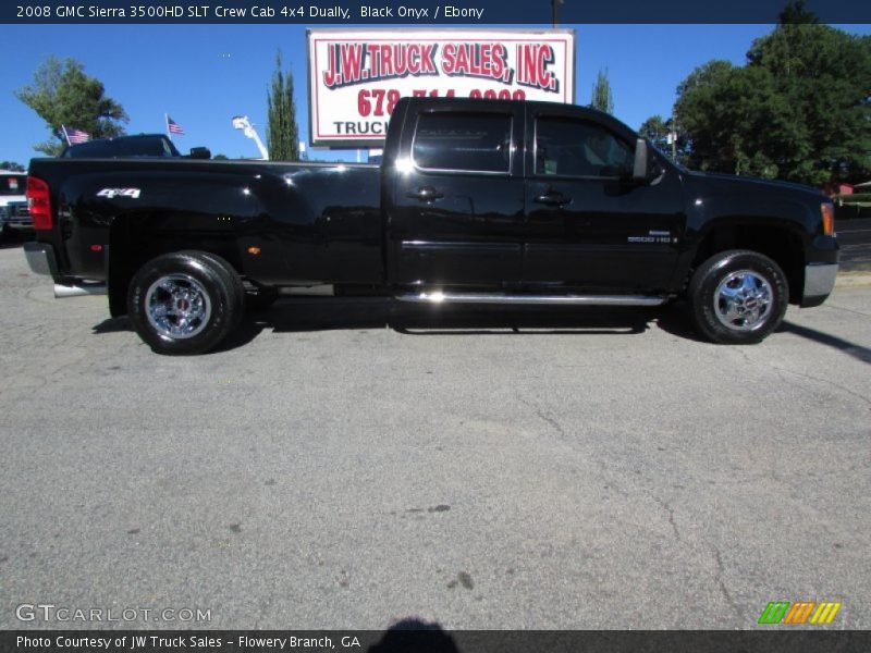 Black Onyx / Ebony 2008 GMC Sierra 3500HD SLT Crew Cab 4x4 Dually