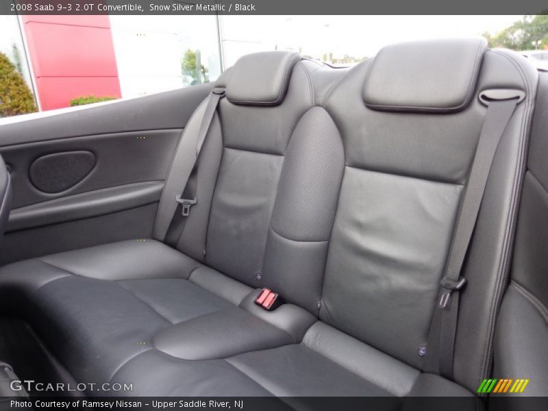 Snow Silver Metallic / Black 2008 Saab 9-3 2.0T Convertible