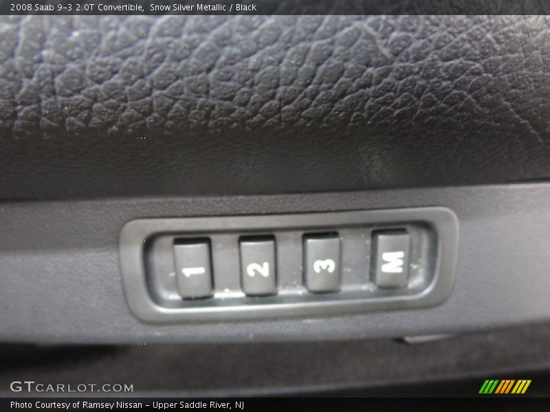 Snow Silver Metallic / Black 2008 Saab 9-3 2.0T Convertible
