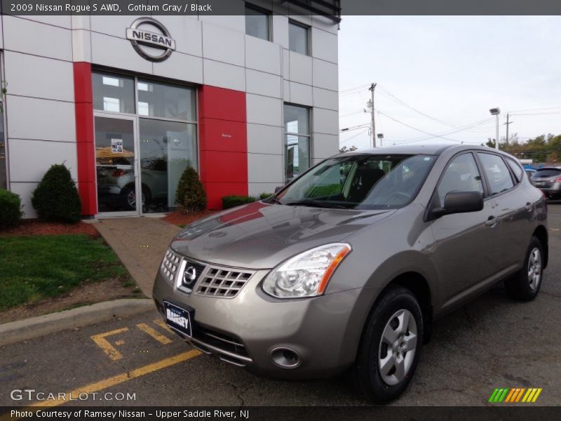 Gotham Gray / Black 2009 Nissan Rogue S AWD
