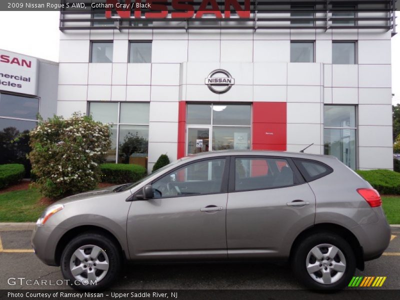 Gotham Gray / Black 2009 Nissan Rogue S AWD