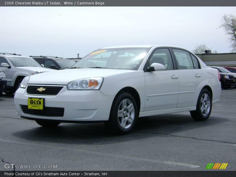 White / Cashmere Beige 2006 Chevrolet Malibu LT Sedan