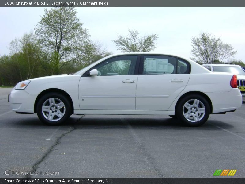White / Cashmere Beige 2006 Chevrolet Malibu LT Sedan