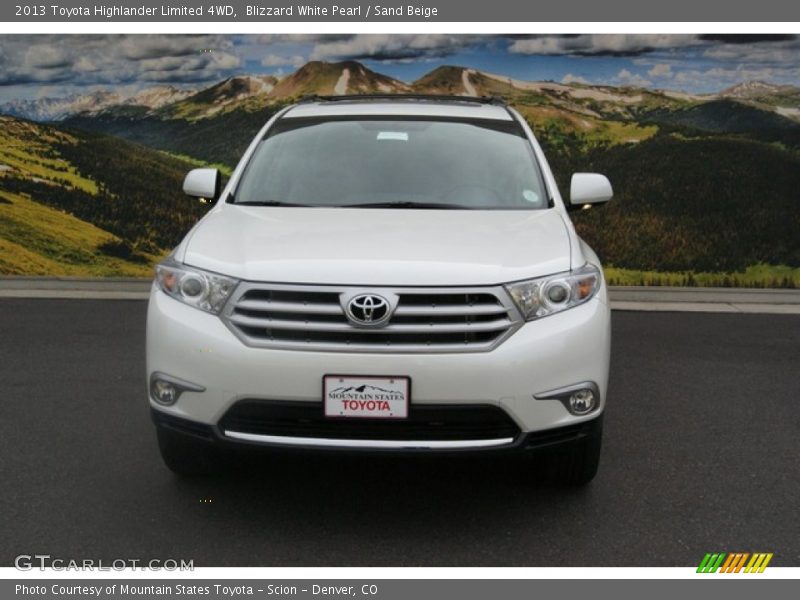 Blizzard White Pearl / Sand Beige 2013 Toyota Highlander Limited 4WD