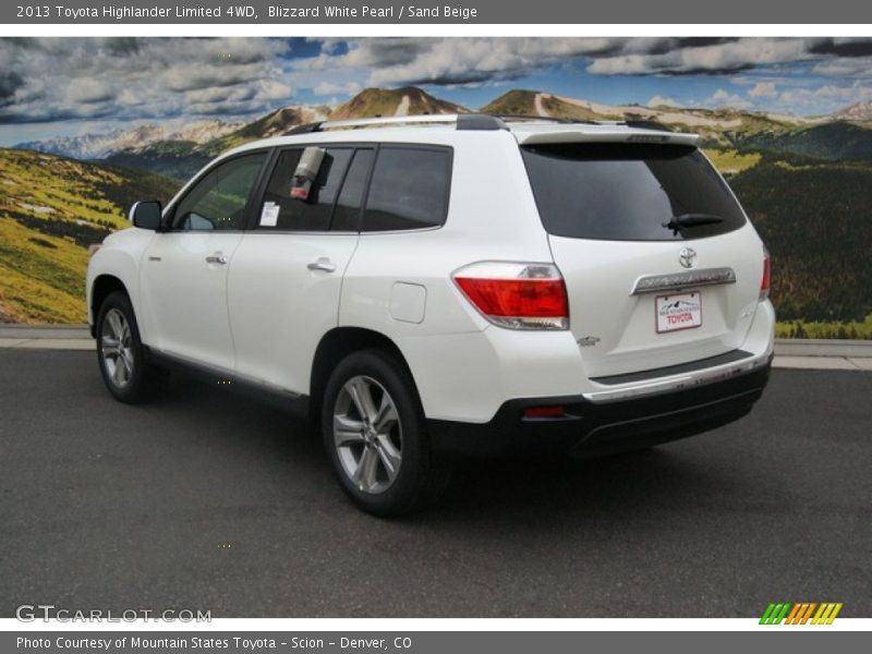 Blizzard White Pearl / Sand Beige 2013 Toyota Highlander Limited 4WD