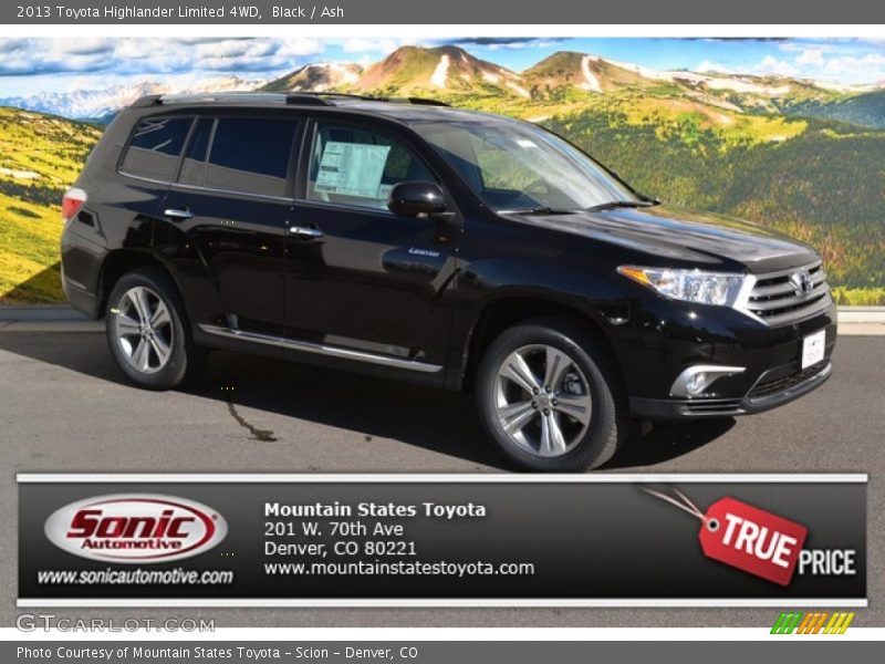 Black / Ash 2013 Toyota Highlander Limited 4WD