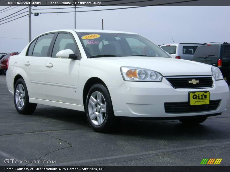White / Cashmere Beige 2006 Chevrolet Malibu LT Sedan