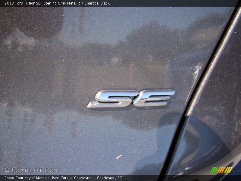 Sterling Gray Metallic / Charcoal Black 2013 Ford Fusion SE
