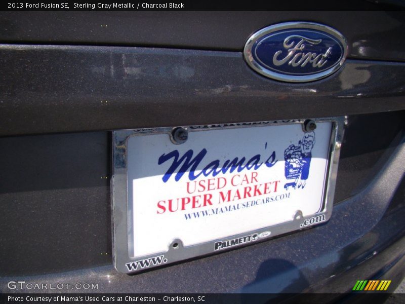 Sterling Gray Metallic / Charcoal Black 2013 Ford Fusion SE