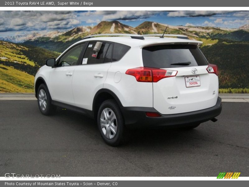 Super White / Beige 2013 Toyota RAV4 LE AWD