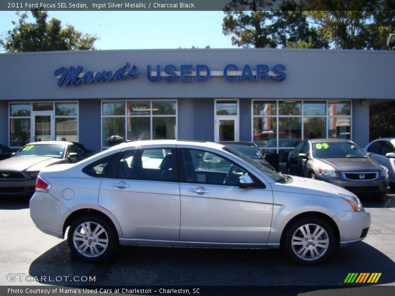 Ingot Silver Metallic / Charcoal Black 2011 Ford Focus SEL Sedan
