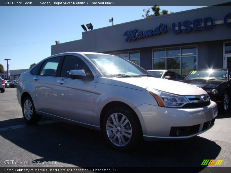 Ingot Silver Metallic / Charcoal Black 2011 Ford Focus SEL Sedan